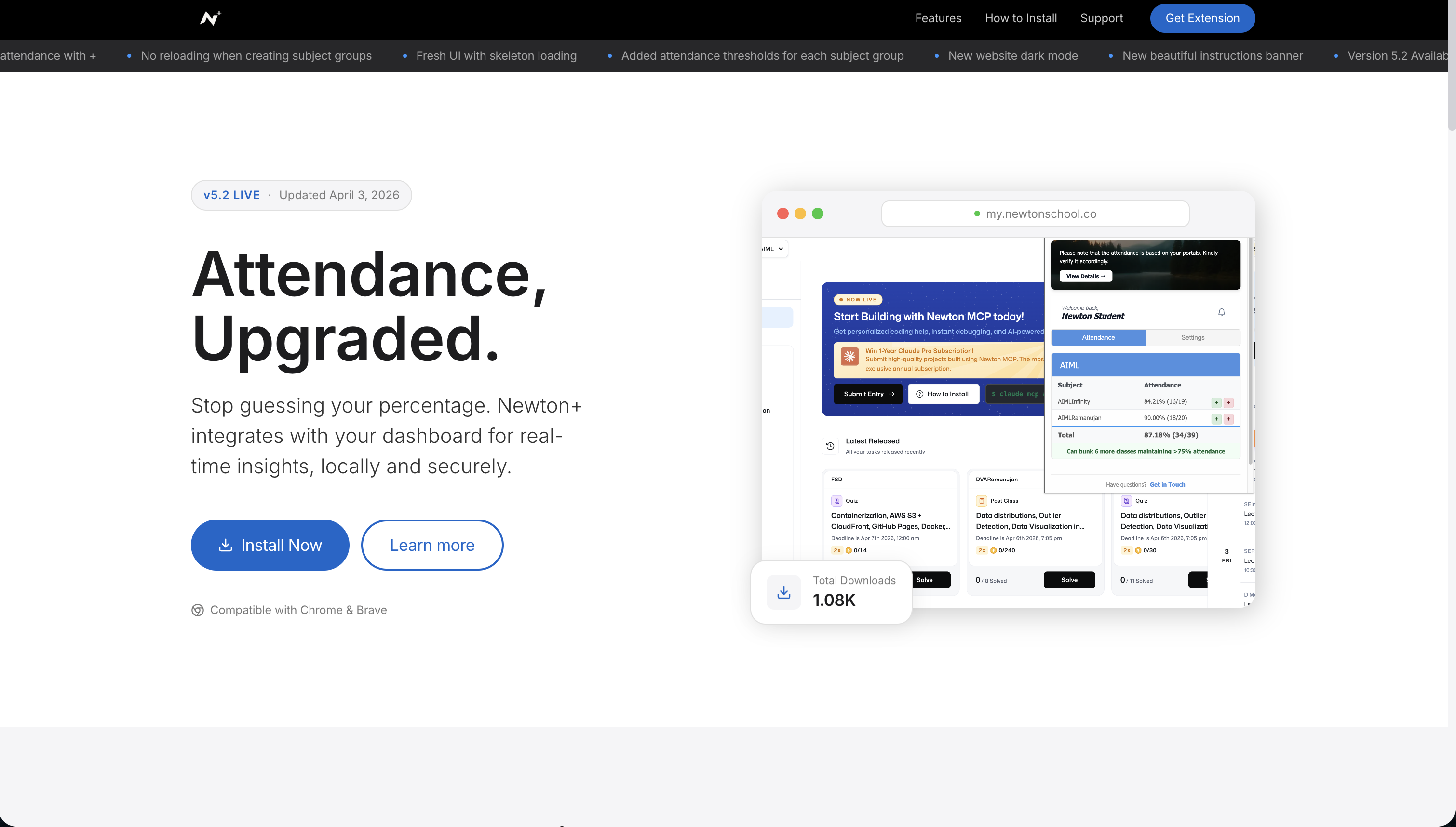 Newton+ Browser Extension